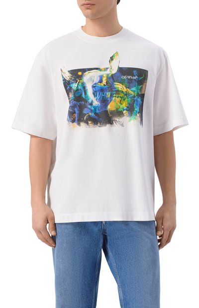 Хлопковая футболка OFF-WHITE, арт. 0MAA120S26JER00C, фото 3