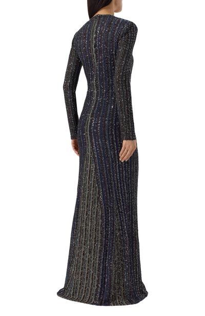 Платье с отделкой пайетками MISSONI серого цвета по цене 357500 руб., арт. DS26WG0S/BK01KR, фото 3 Платье с отделкой пайетками MISSONI, арт. DS26WG0S/BK01KR, фото 3