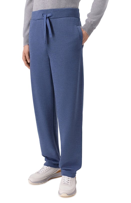 Брюки из шелка и кашемира Andrea Campagna PANT/15038 Синий  PANT/15038 Фото 3