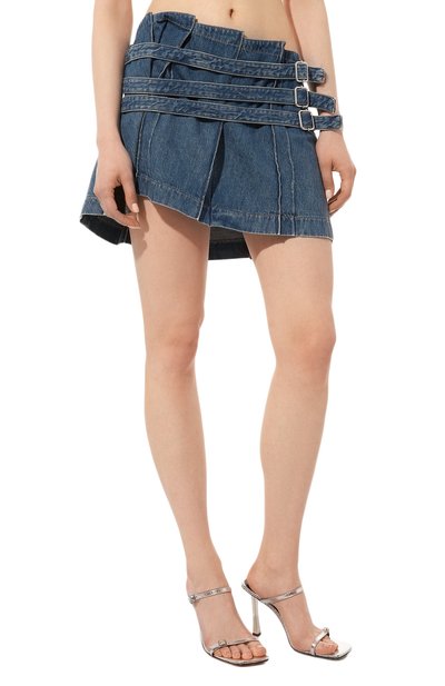 Джинсовая юбка HAIKURE голубого цвета по цене 20700 руб., арт. HEW08059DF095L0740, фото 3 Джинсовая юбка HAIKURE, арт. HEW08059DF095L0740, фото 3