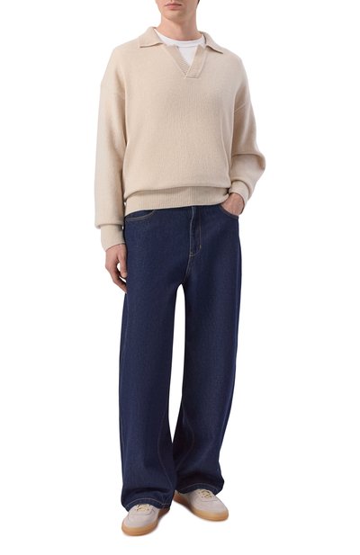 Шерстяной свитер BOSS светло-бежевого цвета по цене 34950 руб., арт. 50555110, фото 2 Шерстяной свитер BOSS, арт. 50555110, фото 2