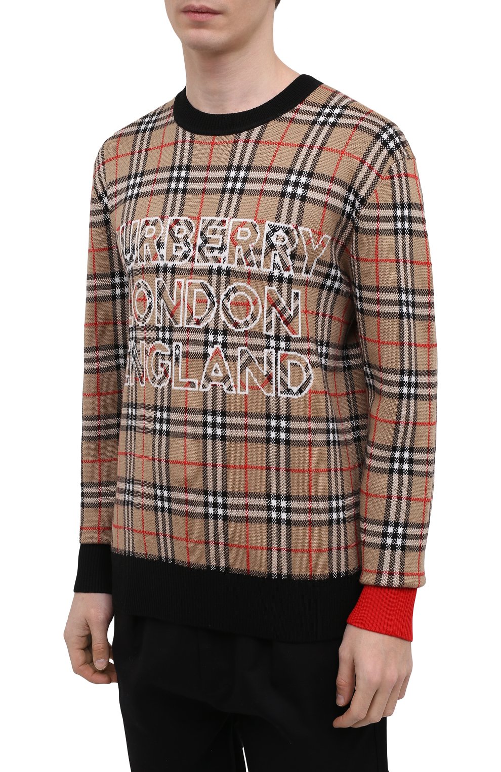 Свитер из шерсти и хлопка BURBERRY, арт. 8038621, фото 3