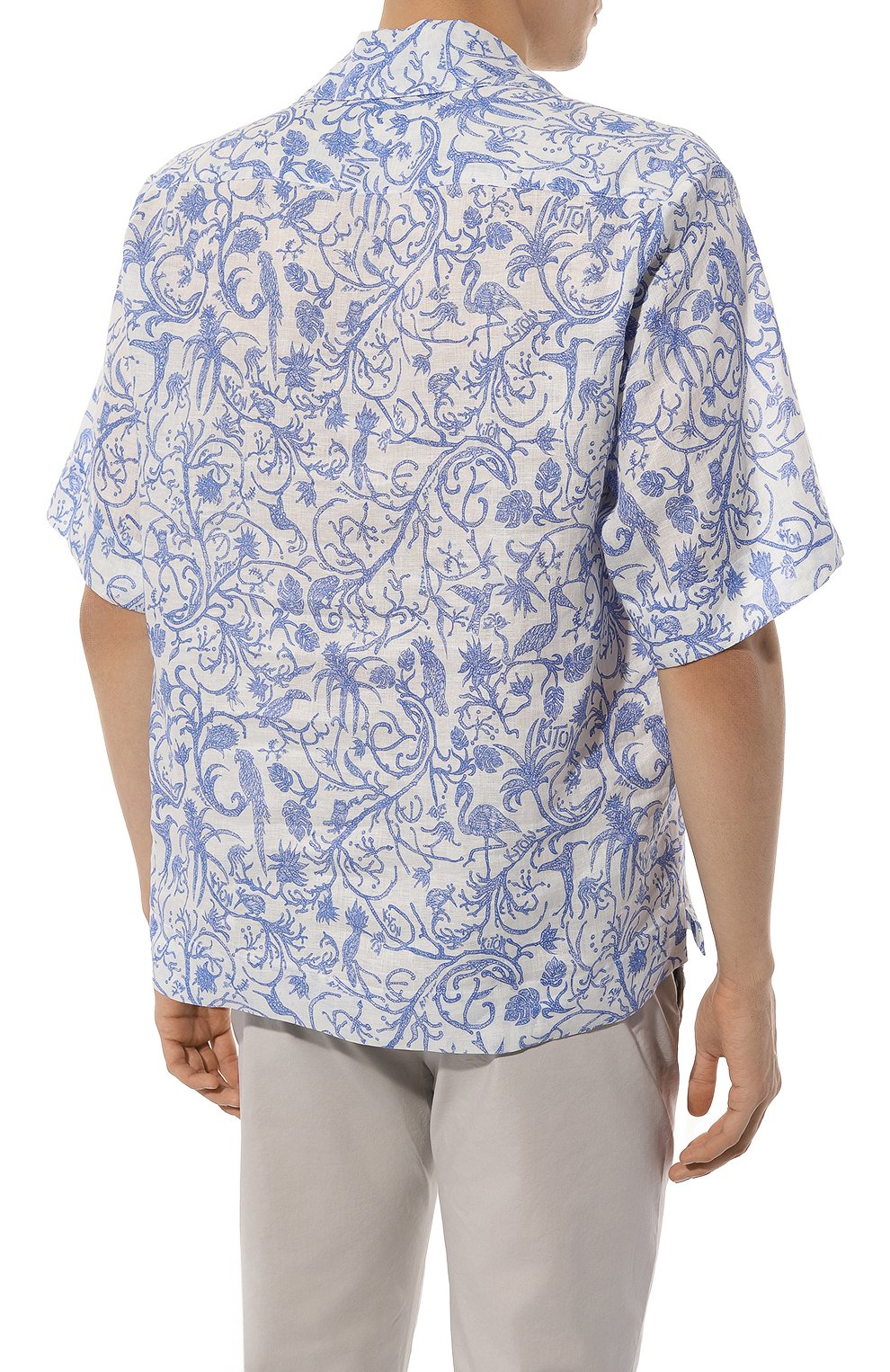 Льняная рубашка KITON, арт. UMC028H08902, фото 4