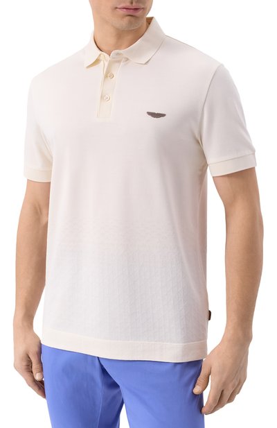 Поло из хлопка и шелка boss x aston martin BOSS CAMEL, арт. 50537882, фото 3