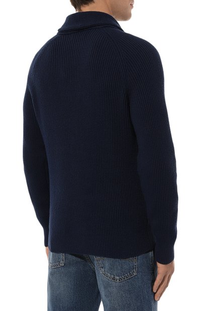 Хлопковый кардиган BRUNELLO CUCINELLI темно-синего цвета по цене 164000 руб., арт. M2W706006, фото 4 Хлопковый кардиган BRUNELLO CUCINELLI, арт. M2W706006, фото 4