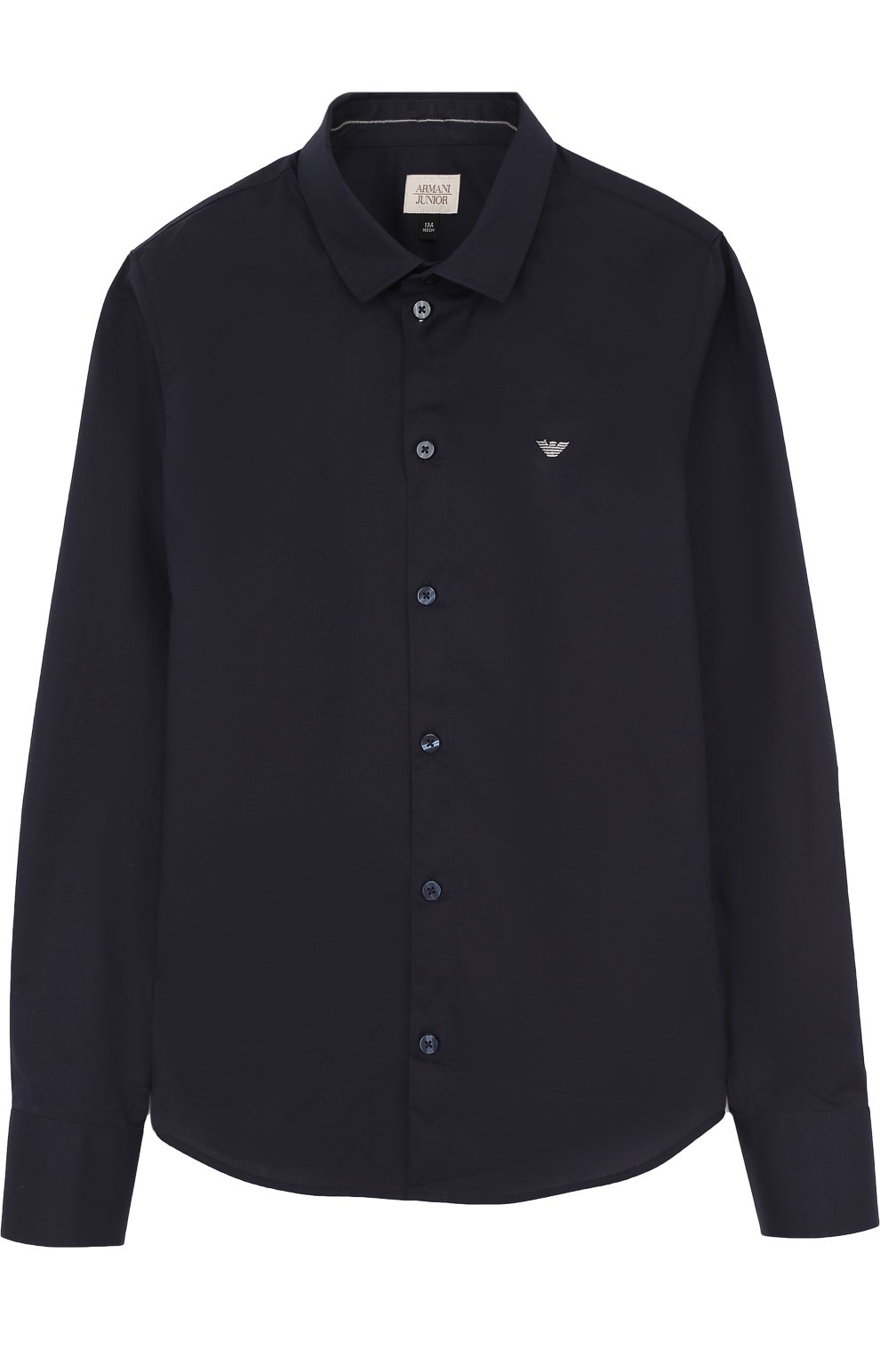 Хлопковая рубашка с логотипом бренда ARMANI JUNIOR, арт. 6Y4C14/4NEAZ/11A-16A, фото 1