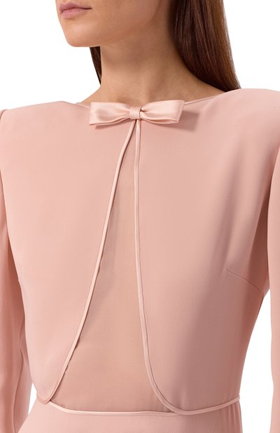 Шелковое платье VALENTINO розового цвета по цене 642500 руб., арт. 8B3VAJ10/1MM, фото 4 Шелковое платье VALENTINO, арт. 8B3VAJ10/1MM, фото 4