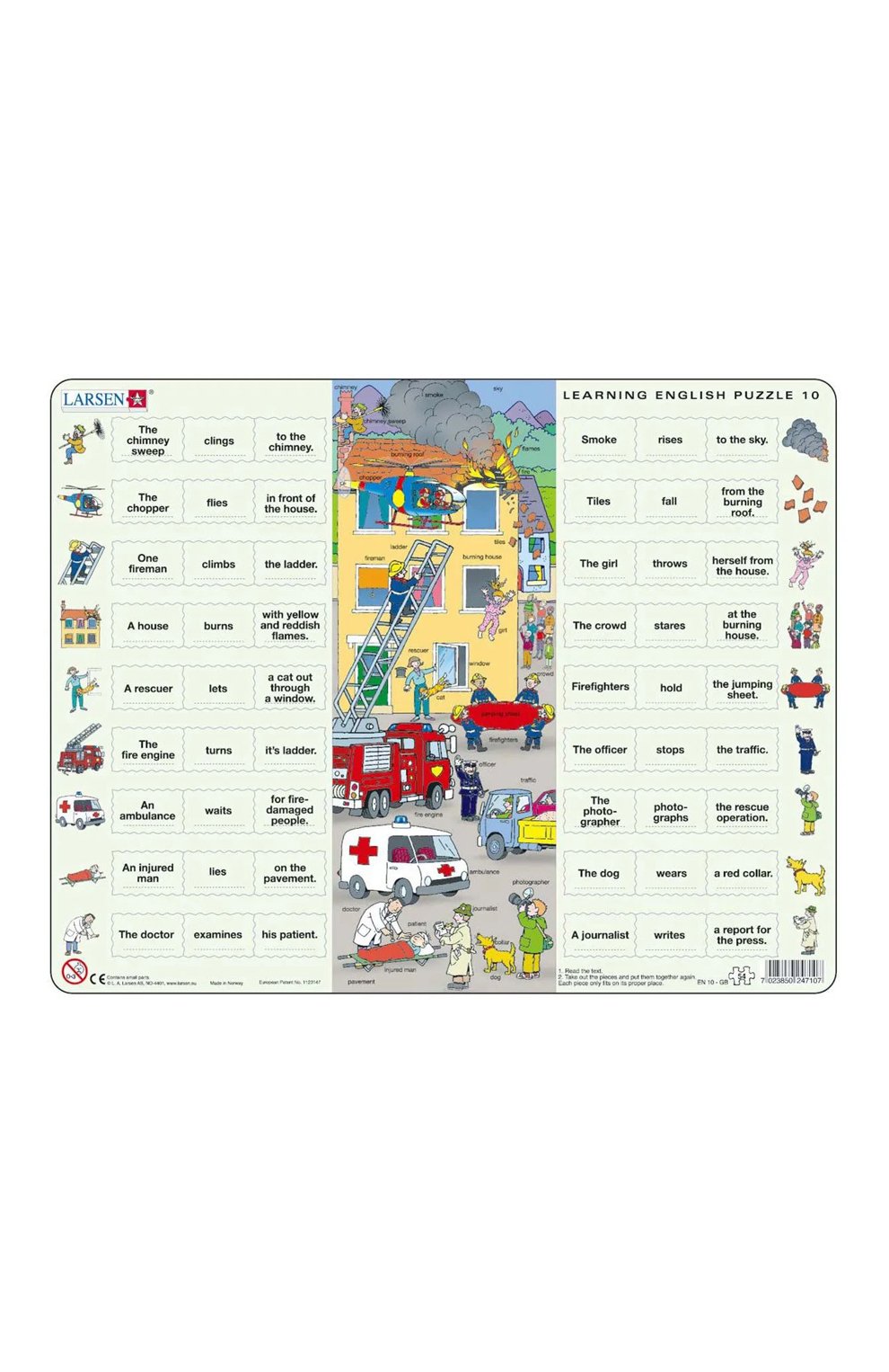 Пазл изучаем английский 10 LARSEN разноцветного цвета по цене 770 руб., арт. EN10, фото 1 Пазл изучаем английский 10 LARSEN, арт. EN10, фото 1