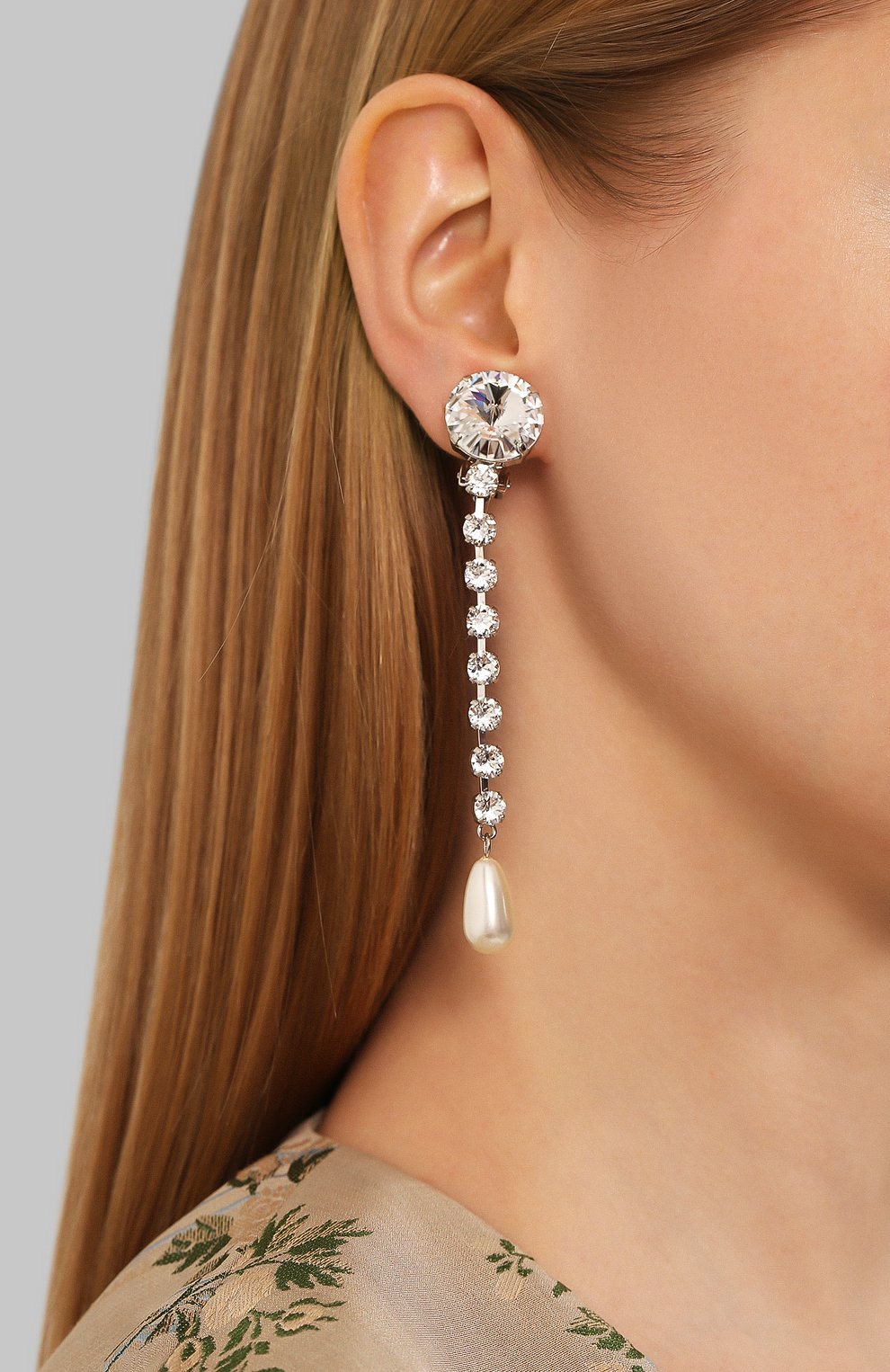 Серьги с отделкой из кристаллов MIU MIU, арт. 5JO006-2ARA-F0QCD, фото 2