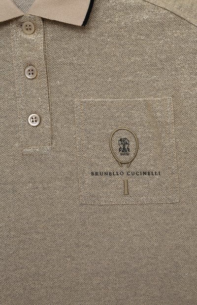 Поло изо льна и хлопка BRUNELLO CUCINELLI, арт. BL947T297A, фото 3