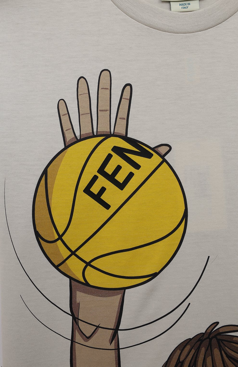 Хлопковая футболка FENDI, арт. JMI446/7AJ, фото 3