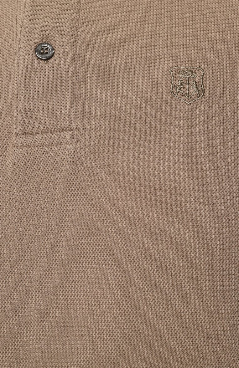 Мужское хлопковое поло CORNELIANI бежевого цвета, арт. 25G573-2525043 | Фото 6 (Рукава: Короткие; Длина (для топов): Стандартные; Материал внешний: Хлопок; Принт: Без принта; Стили: Кэжуэл; Застежка: Пуговицы; Мужское Кросс-КТ: Футболк�а-одежда; Автоматизация ТО: Проставлено; Детали: Без декора; Автоматизация состава: Проставлено)