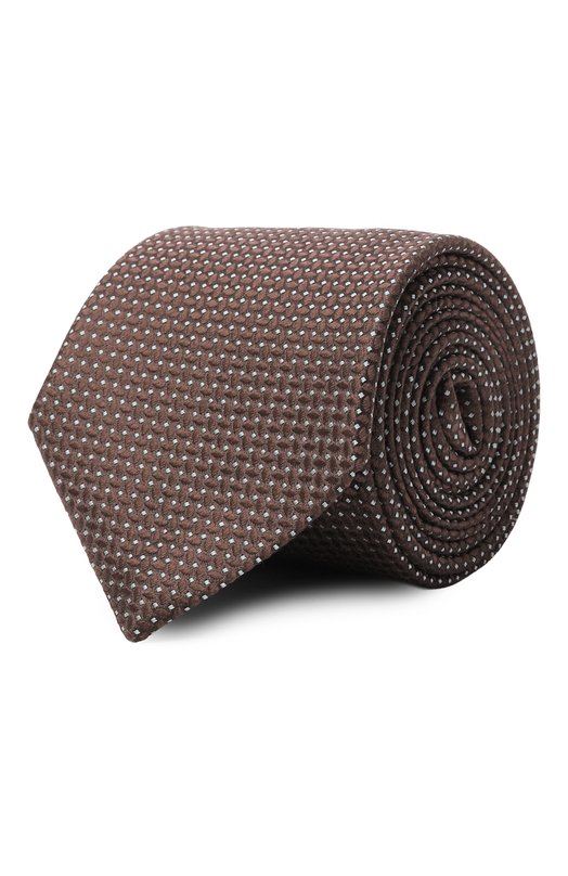 Шелковый галстук Canali 18/HJ04559 Коричневый 18/HJ04559