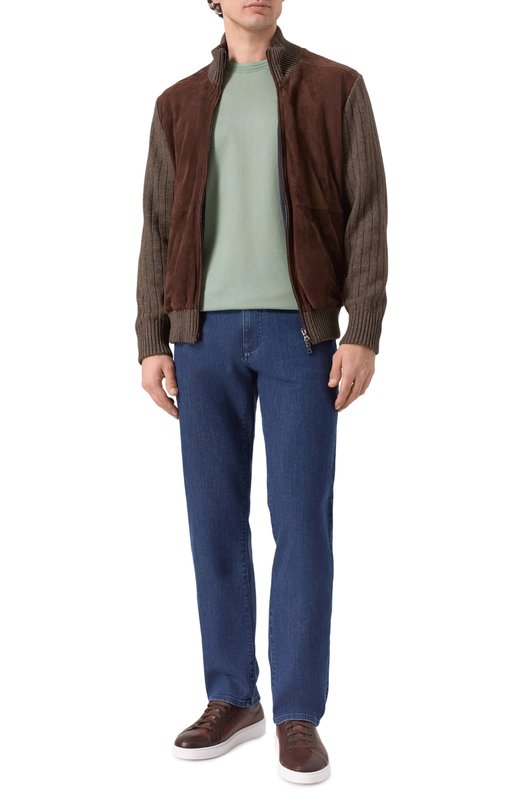 Футболка из хлопка и лиоцелла BOSS 50554626 Зелёный  50554626 Фото 2