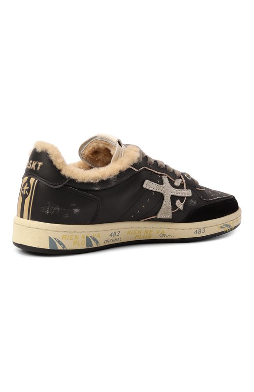 Кожаные кеды Bskt Clay Premiata BSKTCLAD/VAR 6909M Чёрный  BSKTCLAD/VAR 6909M Фото 5