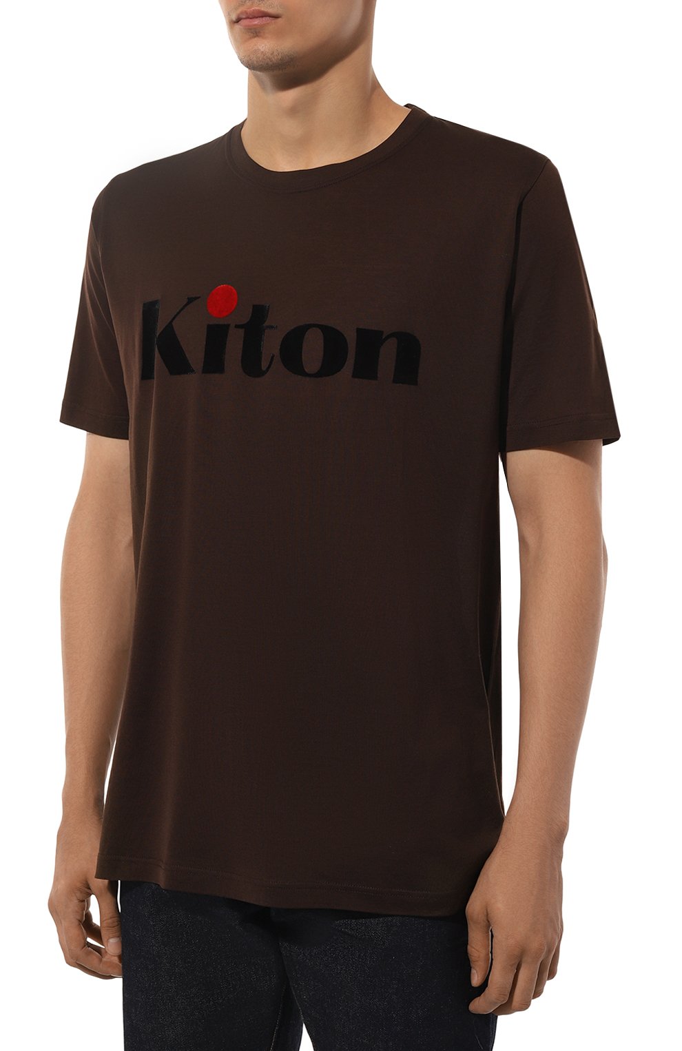 Хлопковая футболка KITON, арт. UMK049035HE, фото 3