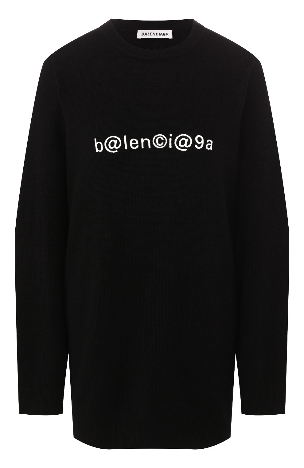Шерстяной свитер BALENCIAGA черно-белого цвета по цене 73300 руб., арт. 620994/T4105, фото 1 Шерстяной свитер BALENCIAGA, арт. 620994/T4105, фото 1