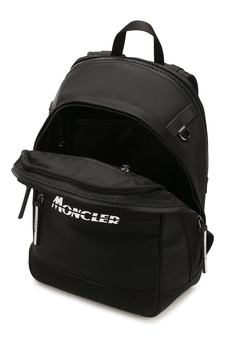 Мужской текстильный рюкзак gimont MONCLER черного цвета, арт. F1-09A-5A702-10-02SB8 | Фото 4 (Ремень/цепочка: На ремешке; Материал: Текстиль; Размер: large; Стили: Кэжуэл)