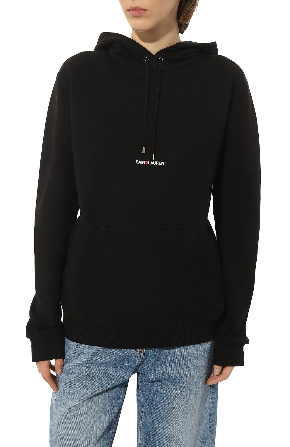 Хлопковое худи SAINT LAURENT, арт. 677256/YB2EZ1035, фото 3