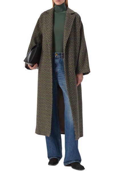 Кашемировое пальто KITON темно-зеленого цвета по цене 1130000 руб., арт. D50604K0107C16, фото 2 Кашемировое пальто KITON, арт. D50604K0107C16, фото 2