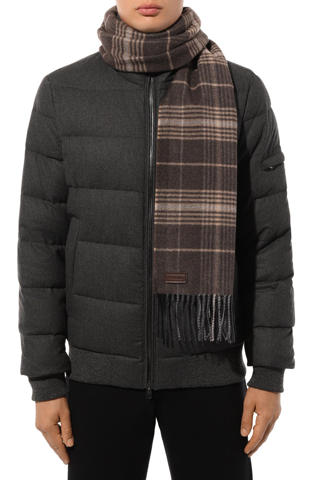 Шерстяной шарф CANALI коричневого цвета по цене 23400 руб., арт. 06/TF00290, фото 2 Шерстяной шарф CANALI, арт. 06/TF00290, фото 2