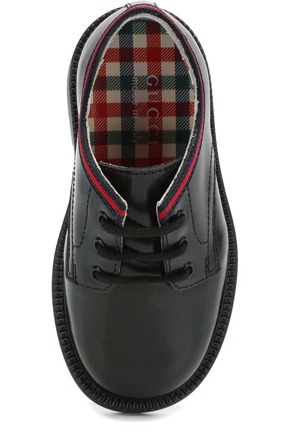 Кожаные дерби с контрастной отделкой GUCCI, арт. 477537/D7310, фото 4