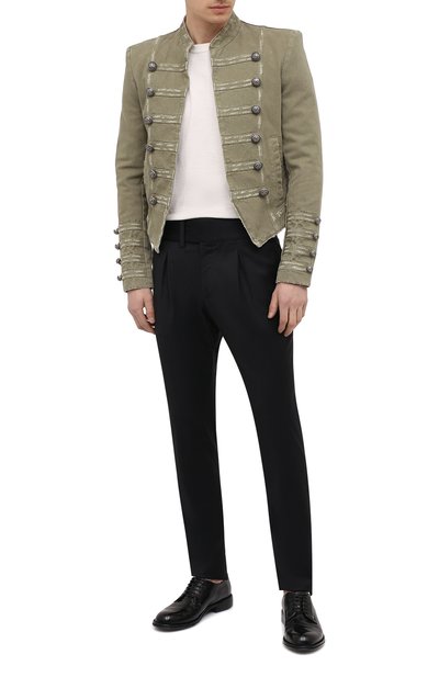 Шерстяные брюки DOLCE & GABBANA черного цвета по цене 85500 руб., арт. GWBRET/FUBFA, фото 2 Шерстяные брюки DOLCE & GABBANA, арт. GWBRET/FUBFA, фото 2