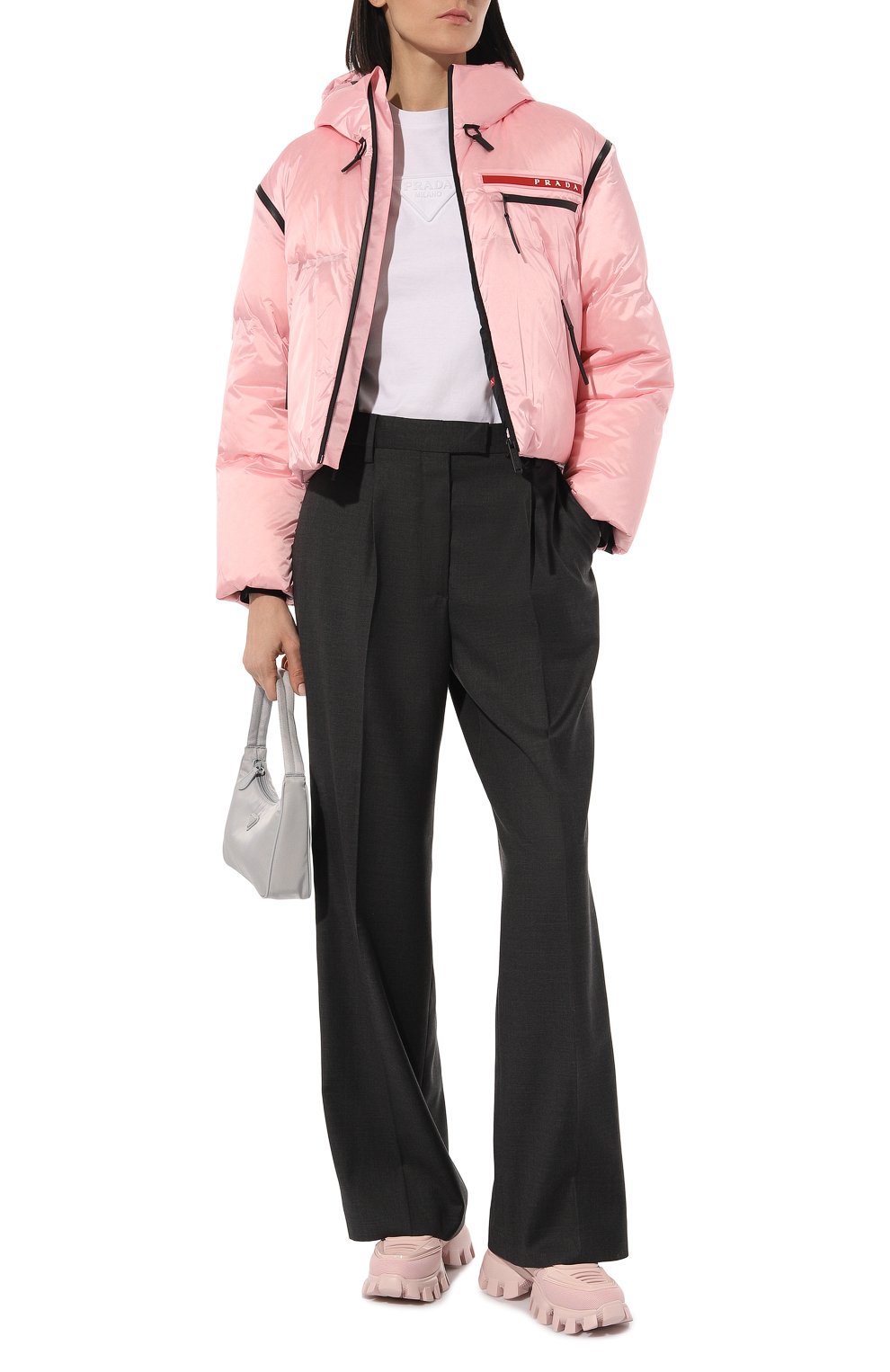 Пуховик prada linea rossa PRADA розового цвета по цене 300000 руб., арт. 291985-1ZT6-F0028-212, фото 2 Пуховик prada linea rossa PRADA, арт. 291985-1ZT6-F0028-212, фото 2