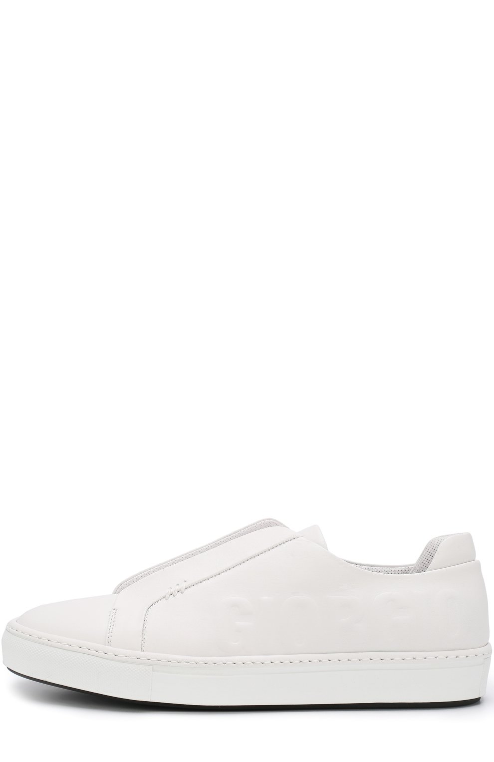 Кожаные кеды без шнуровки с эластичной вставкой GIORGIO ARMANI, арт. X2X075/XF240, фото 3