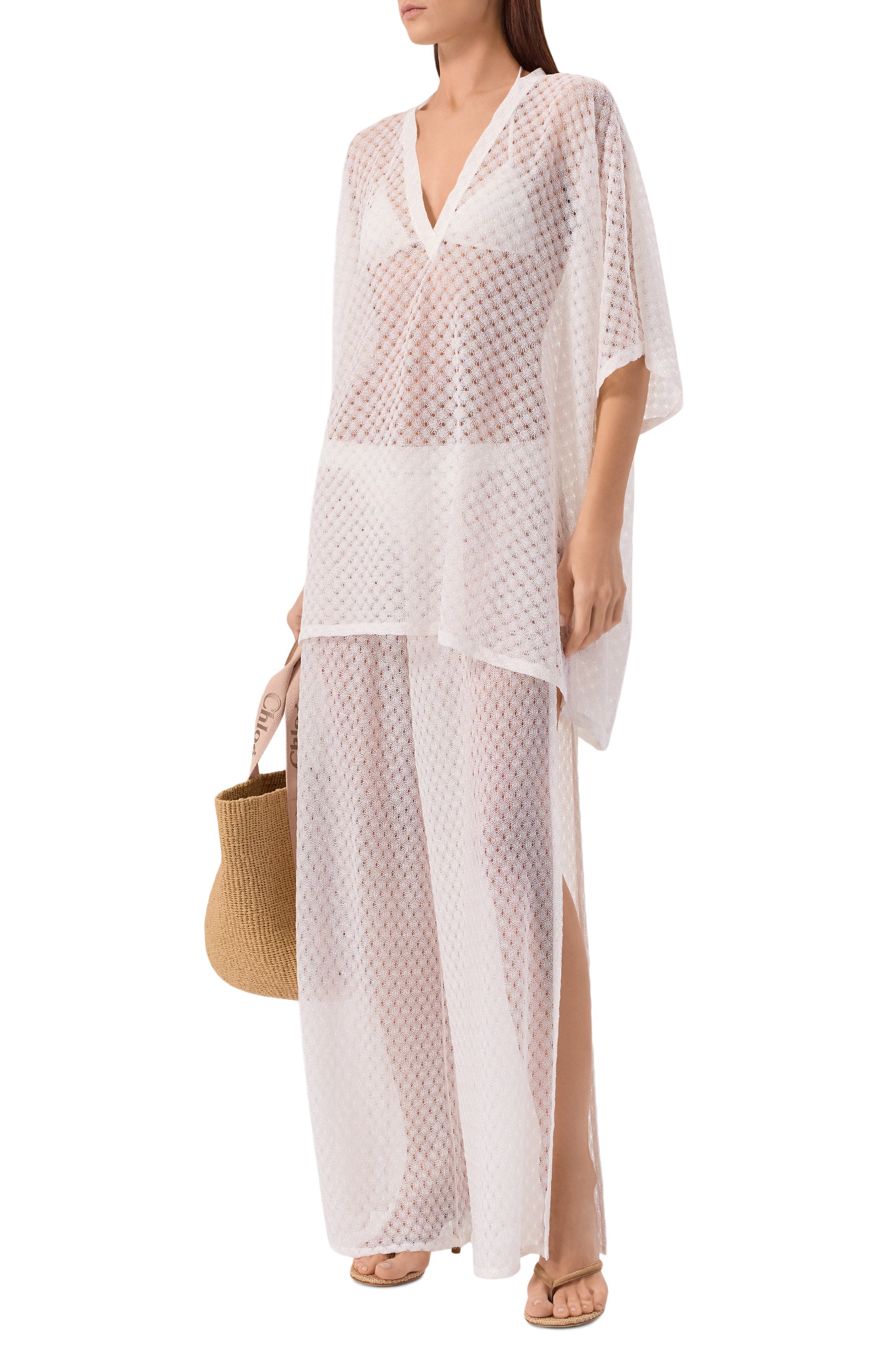 Туника из вискозы MISSONI белого цвета по цене 113000 руб., арт. MC26SQ00/BR014R, фото 2 Туника из вискозы MISSONI, арт. MC26SQ00/BR014R, фото 2