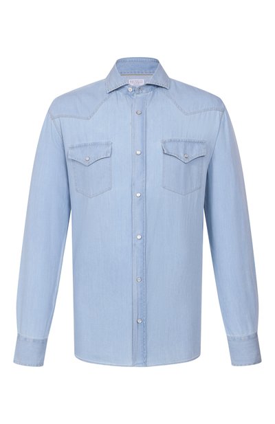 Мужская джинсовая рубашка BRUNELLO CUCINELLI, арт. MR6834008