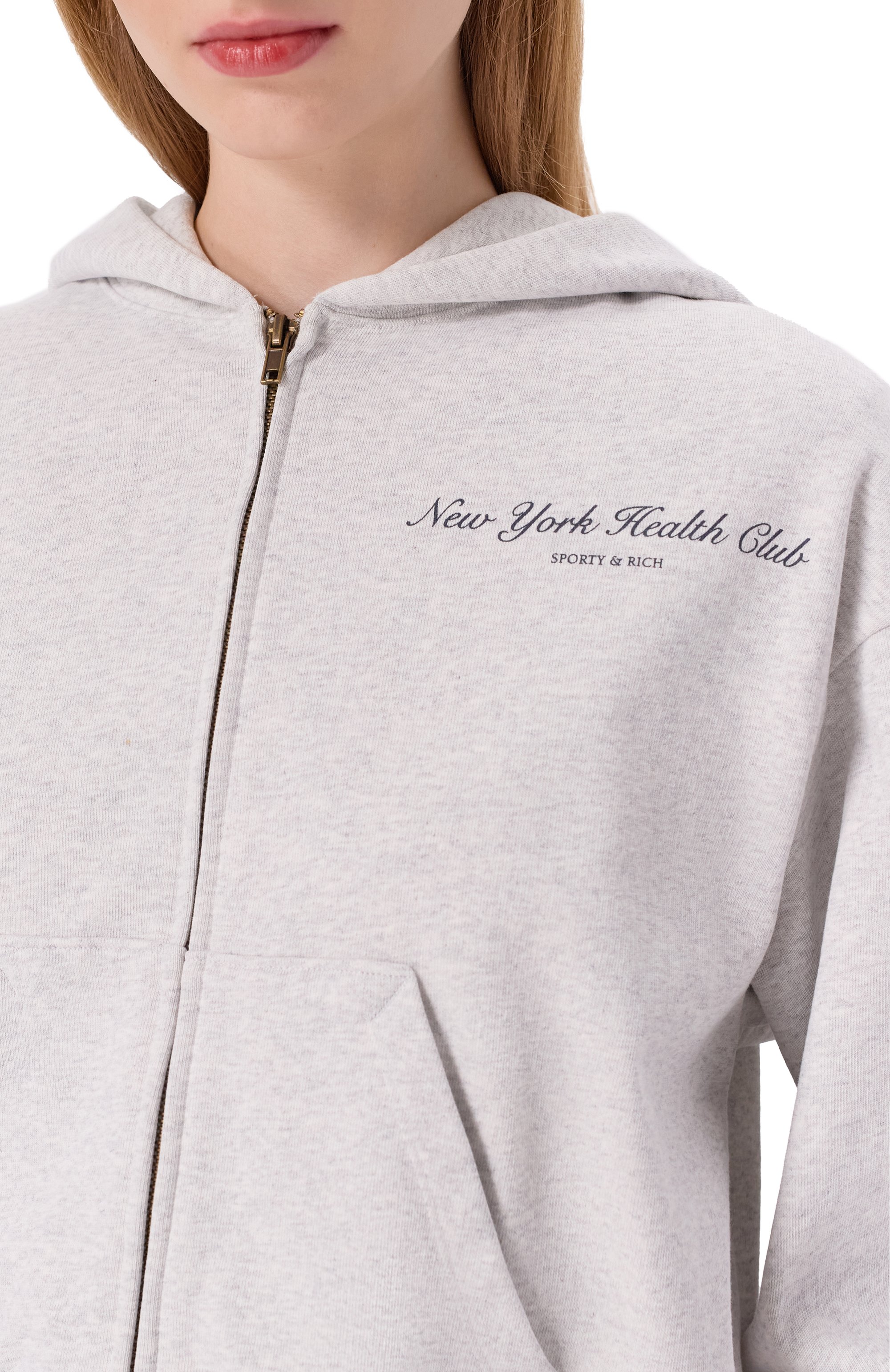 Хлопковая толстовка SPORTY AND RICH, арт. ST068602043GY03, фото 5