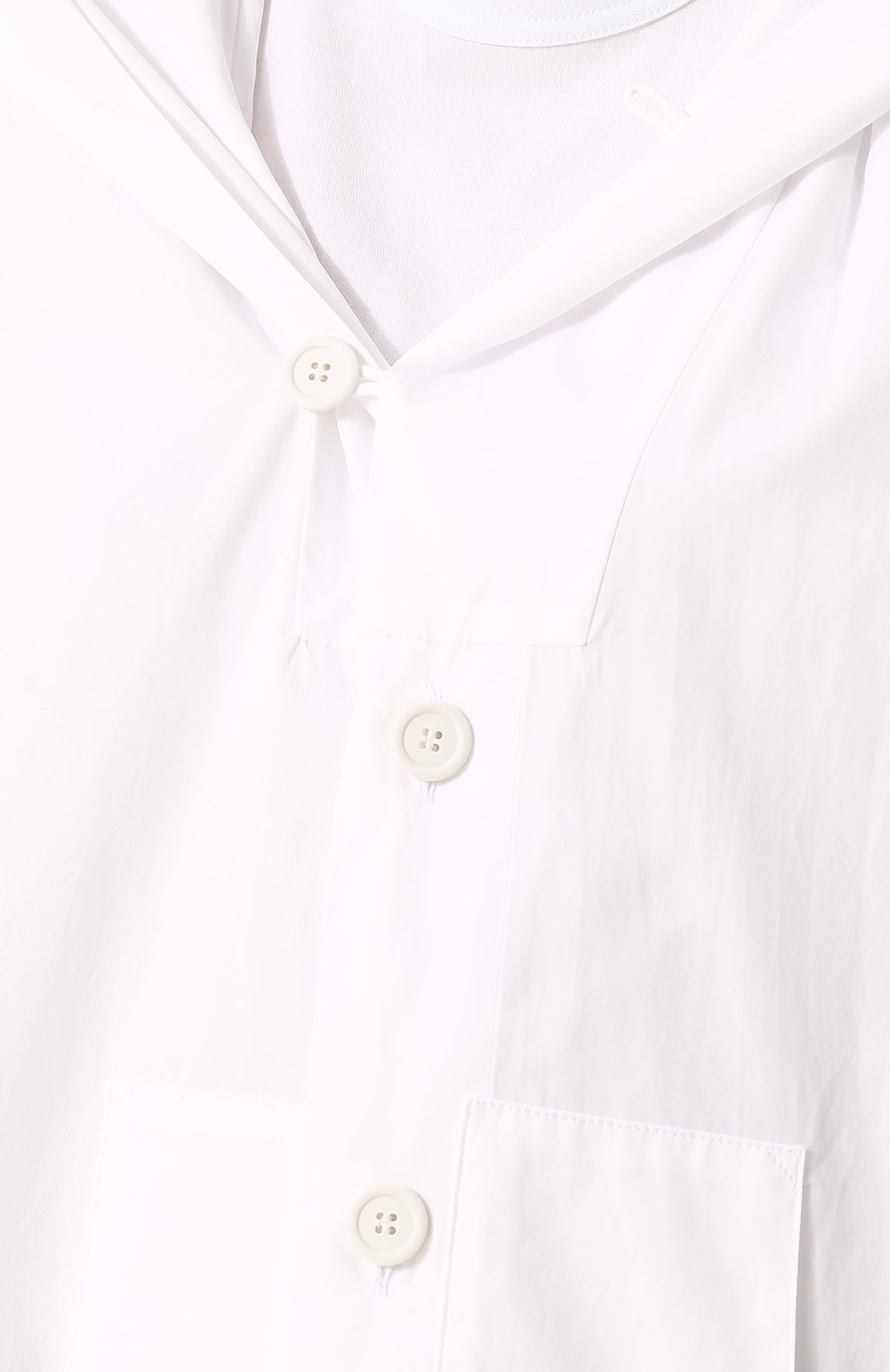 Однотонная хлопковая блуза с капюшоном YOHJI YAMAMOTO, арт. FE-B53-001, фото 5