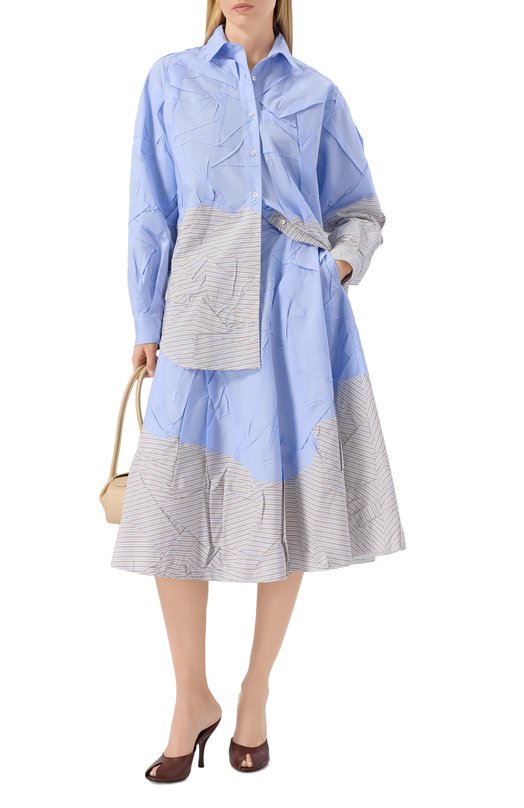 Хлопковая рубашка Moschino A0223/0431 Голубой  A0223/0431 Фото 2