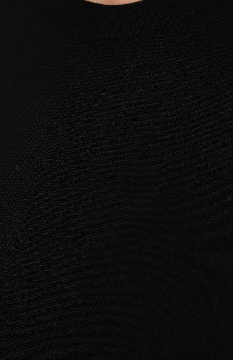 Женский шерстяной топ DOLCE & GABBANA черного цвета, арт. FXT22T/JCVWD | Фото 5 (Длина (для топов): Стандартные; Материал внешний: Шерсть; Стили: Минимализм; Принт: Без принта; Автоматизация состава: Проставлено; Рукава: Без рукавов; Автоматизация ТО: Проставлено)