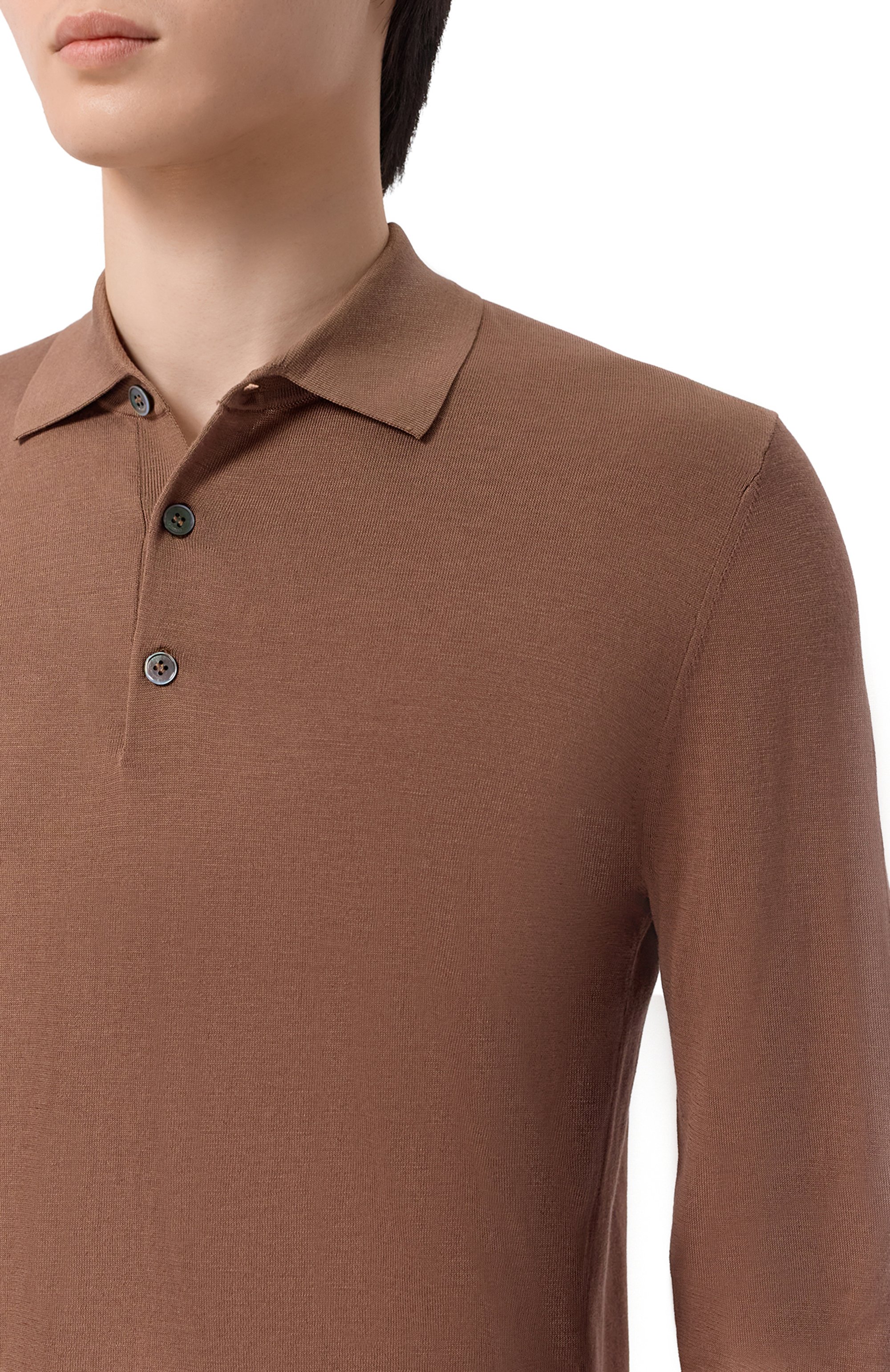 Поло из шелка и хлопка 12 STOREEZ, арт. 137140, фото 5