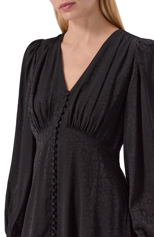 Платье из вискозы The Kooples FR0B31098K Чёрный  FR0B31098K Фото 4