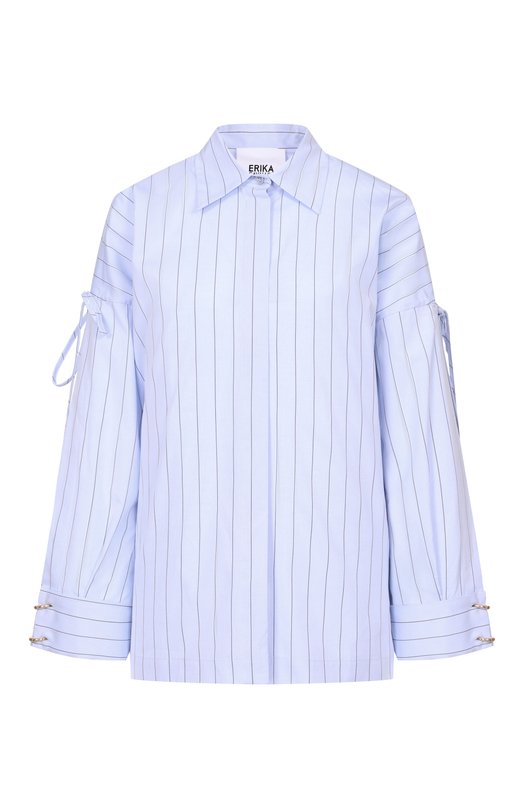 Хлопковая рубашка Erika Cavallini P6SJ17 Голубой P6SJ17