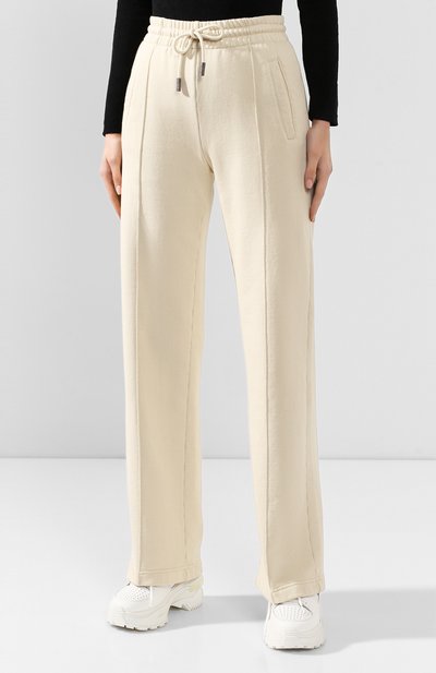 Хлопковые брюки OFF-WHITE бежевого цвета по цене 51900 руб., арт. 0WCH005E19F290974747, фото 3 Хлопковые брюки OFF-WHITE, арт. 0WCH005E19F290974747, фото 3