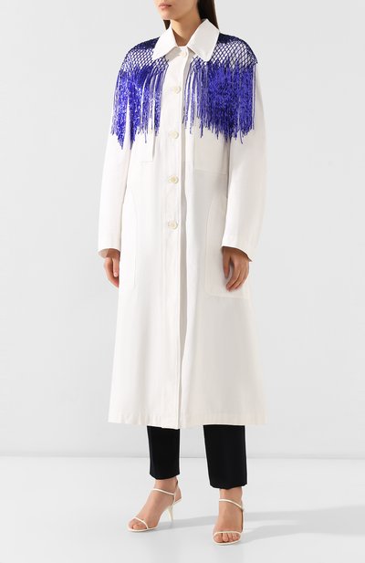 Хлопковый плащ DRIES VAN NOTEN белого цвета по цене 112000 руб., арт. 191-10226-7293, фото 3 Хлопковый плащ DRIES VAN NOTEN, арт. 191-10226-7293, фото 3