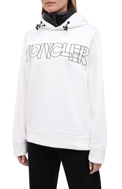 Худи MONCLER белого цвета по цене 55150 руб., арт. F2-098-8G509-10-809HS, фото 3 Худи MONCLER, арт. F2-098-8G509-10-809HS, фото 3