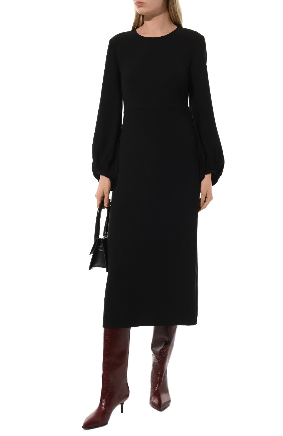 Платье P.A.R.O.S.H. черного цвета по цене 55700 руб., арт. P0KER-D725236, фото 2 Платье P.A.R.O.S.H., арт. P0KER-D725236, фото 2