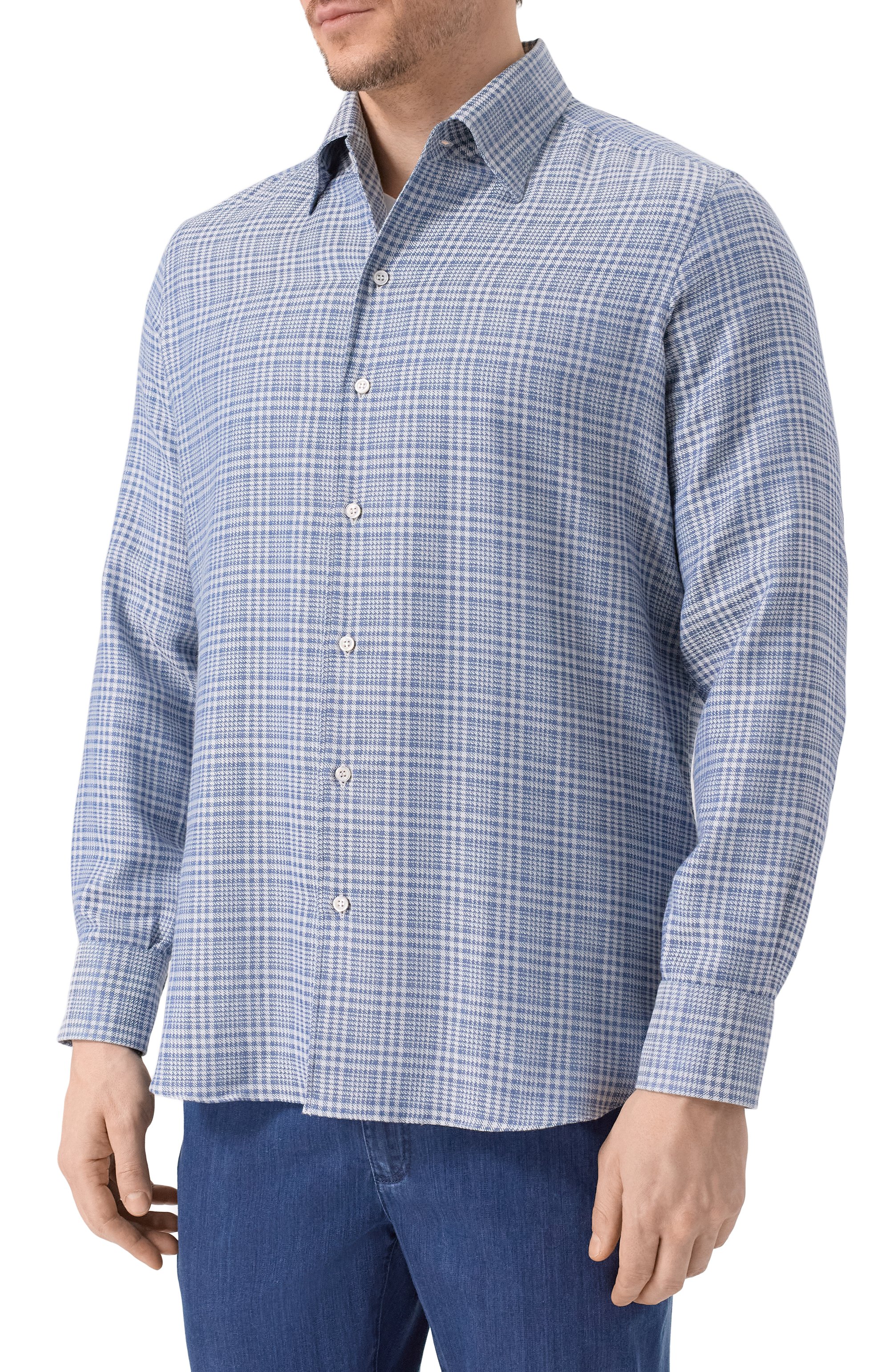 Рубашка из хлопка и кашемира MVST, арт. M0RBIDA/CANNES/SQUARED/505, фото 3