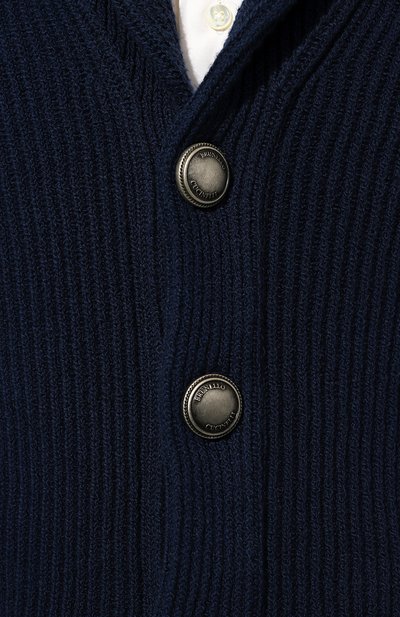 Хлопковый кардиган BRUNELLO CUCINELLI темно-синего цвета по цене 164000 руб., арт. M2W706006, фото 5 Хлопковый кардиган BRUNELLO CUCINELLI, арт. M2W706006, фото 5