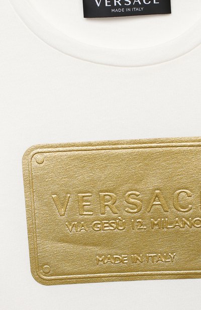 Хлопковая футболка VERSACE, арт. YD000323/YA00079/4A-6A, фото 3
