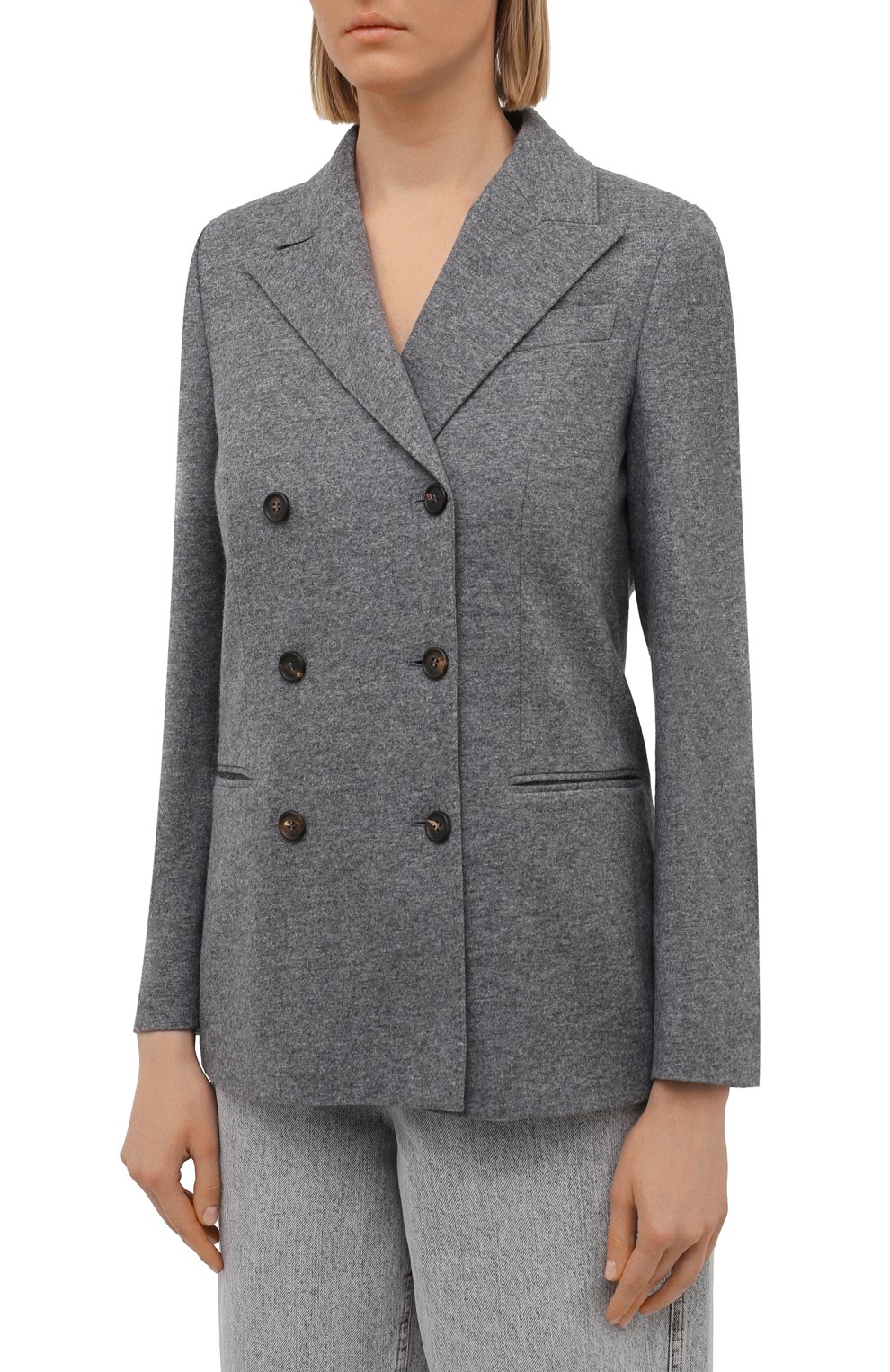 Кашемировый жакет BRUNELLO CUCINELLI серого цвета по цене 468500 руб., арт. ML8962052P, фото 3 Кашемировый жакет BRUNELLO CUCINELLI, арт. ML8962052P, фото 3