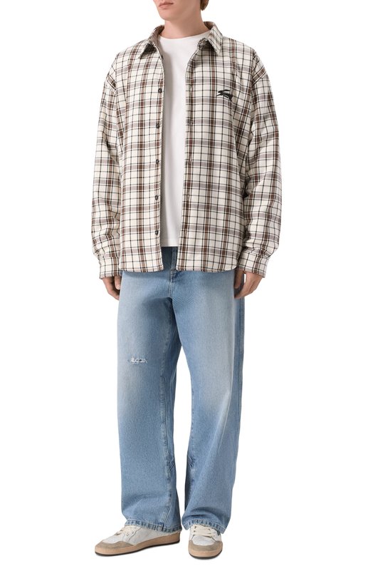 Комбинированные кеды Ball Star Golden Goose Deluxe Brand GMF00327.F006025 Белый  GMF00327.F006025 Фото 2