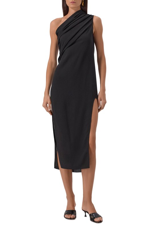 Шерстяное платье Rick Owens RP02E4541/WA Чёрный  RP02E4541/WA Фото 3
