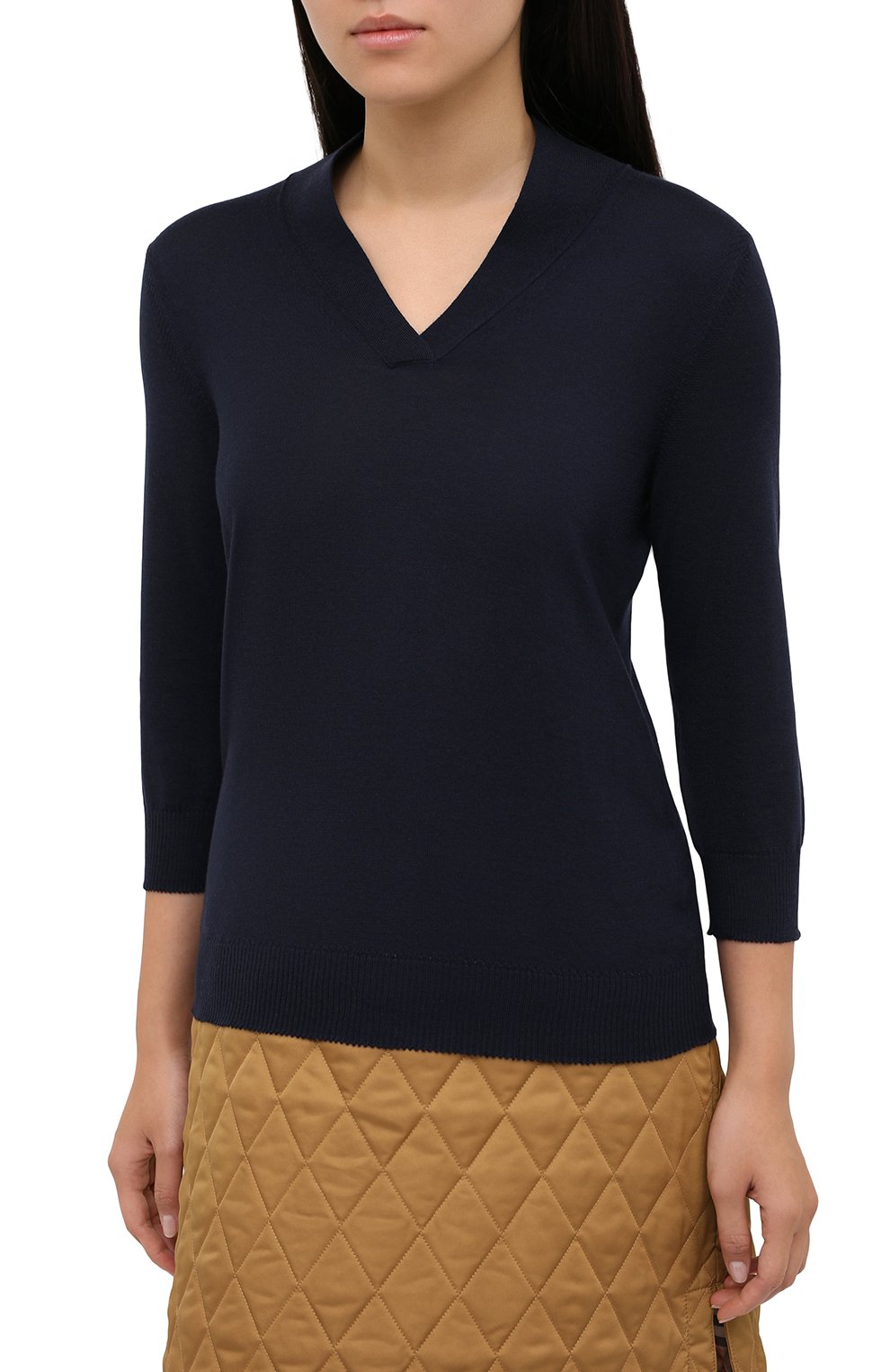 Кашемировый пуловер LORO PIANA темно-синего цвета по цене 126500 руб., арт. FAL1998, фото 3 Кашемировый пуловер LORO PIANA, арт. FAL1998, фото 3