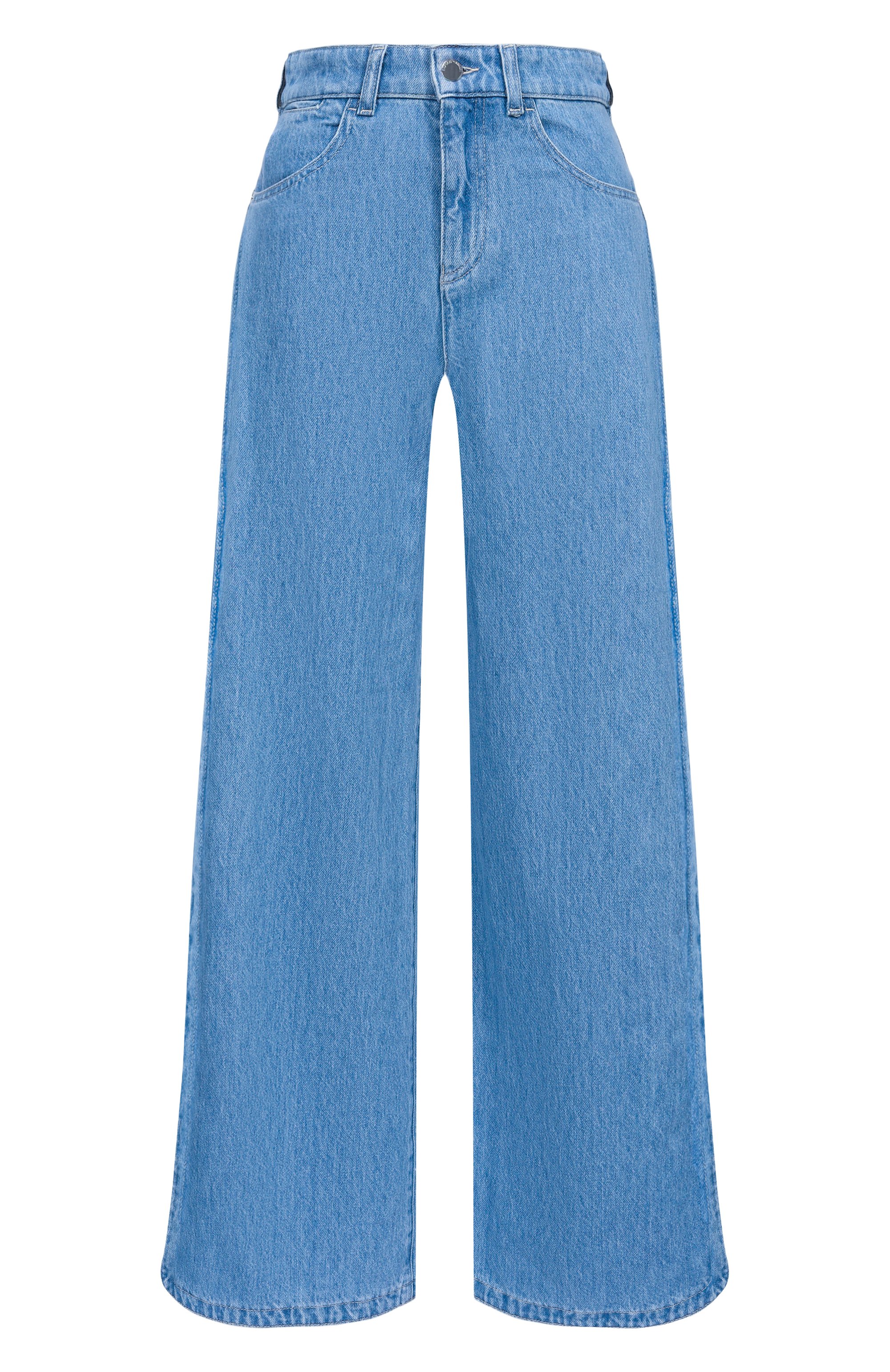 Джинсы EMPORIO ARMANI голубого цвета по цене 52550 руб., арт. EW003502/AF21091, фото 1 Джинсы EMPORIO ARMANI, арт. EW003502/AF21091, фото 1